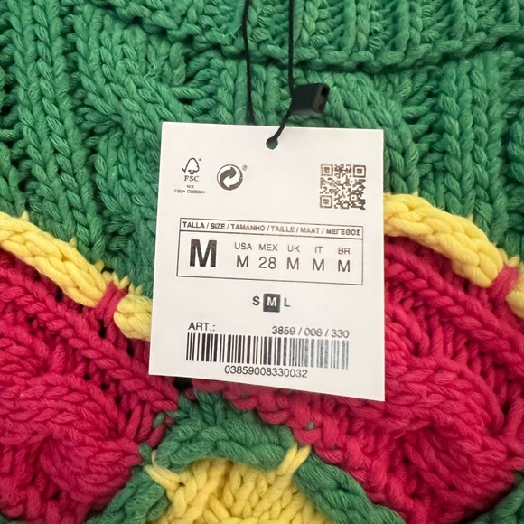 Zara Multicolor Knit Crop Top - Picture 10 of 13